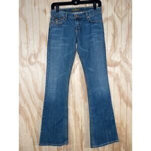 David Kahn Alexis Flared Bell Bottom Jeans 2000s Style Vintage Wash Y2K Size 25